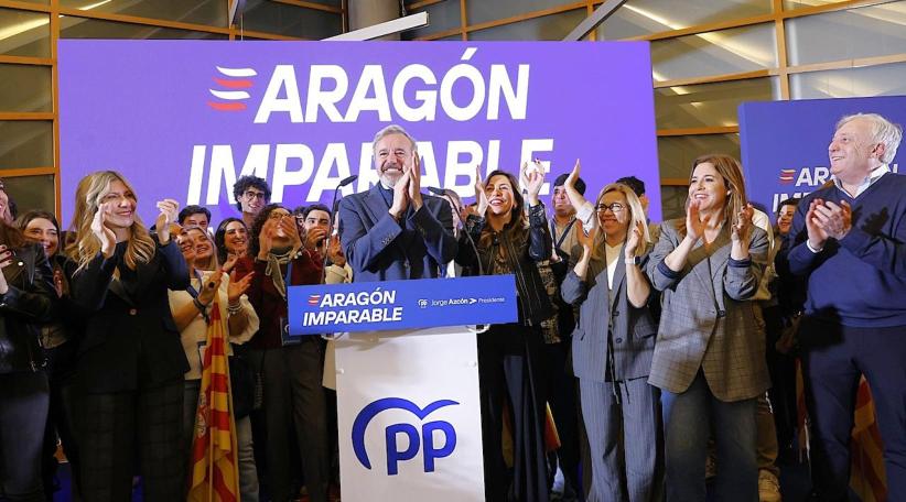 España El PP gana en Aragón, cae el PSOE y Vox se vuelve clave para gobernar.