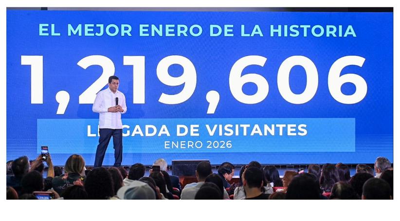 República Dominicana supera 1.2 millones de visitantes en enero y marca el mejor inicio de año de su historia turística.