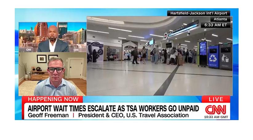 Geoff Freeman calificó de “inadmisible” que 50.000 agentes de la TSA trabajen sin cobrar.