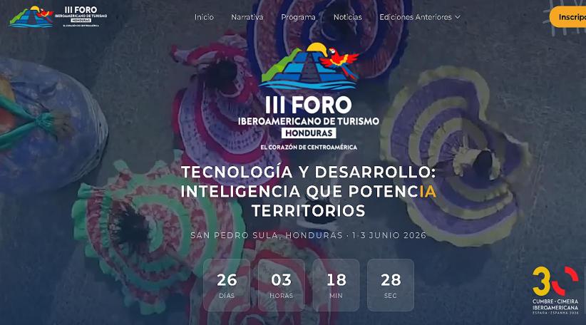 Honduras será sede del III Foro Iberoamericano de Turismo con foco en sostenibilidad y transformación del sector.