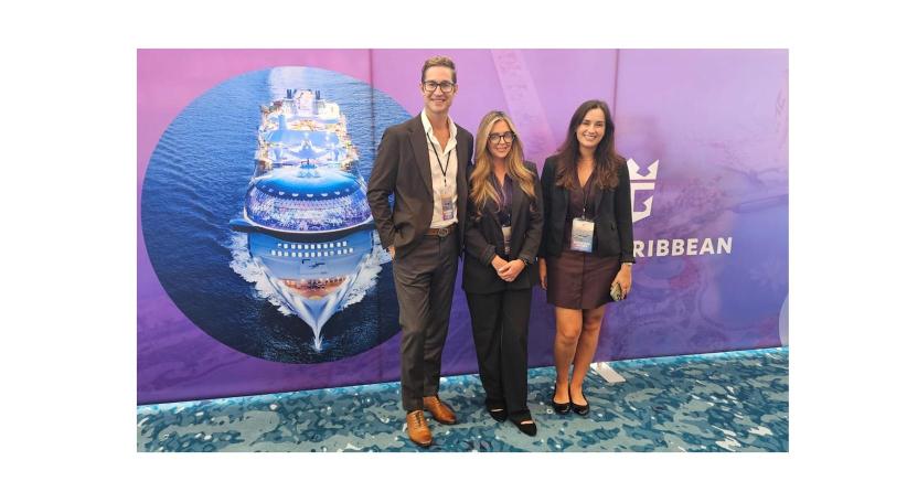 Lucas Bueno, Fabiana Marcuzzi, and Renata Lazari (in the photo), together with Royal Caribbean Group’s Chief Marketing Officer, Kara Wallace, represented Royal Caribbean Group during IPW 2026.