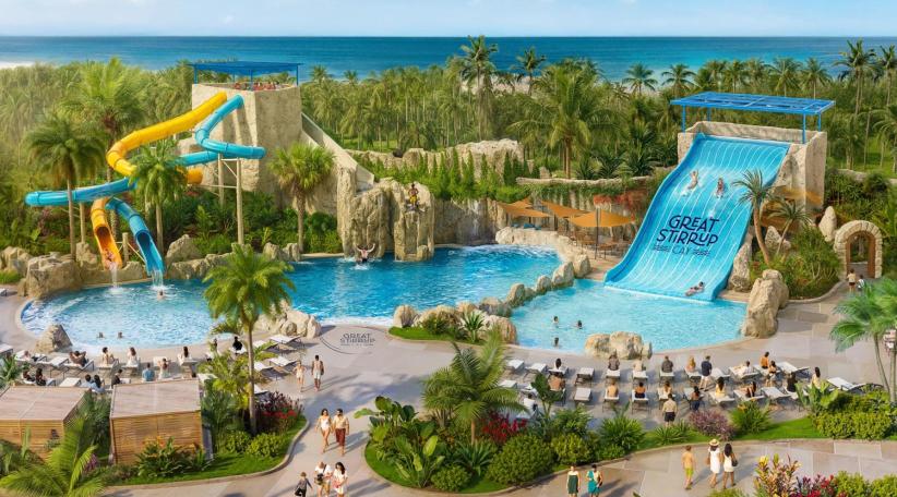 Norwegian Cruise Line inaugurará en septiembre de 2026 el parque acuático Great Tides Waterpark en su isla privada de Bahamas.