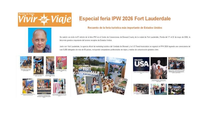 Destacada cobertura de Vivir de Viaje sobre el IPW 2026