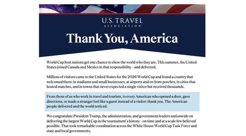 86% dos Americanos Dizem Ter Sentido Alegria ao Ver Visitantes da Copa do Mundo Aproveitando os EUA, Revela Pesquisa da US Travel Association.