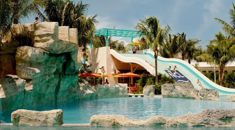 Norwegian Cruise Line Unveils First Look at Great Tides Waterpark Ahead of September Grand Opening.