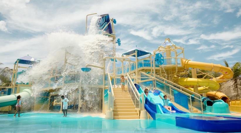 Norwegian Cruise Line apresenta as primeiras imagens do Great Tides Waterpark em Great Stirrup Cay.