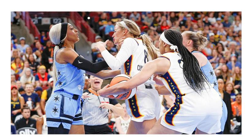Sky's Carrington Ejected for Flagrant Foul on Fever's Cunningham, Ignites Race Debate With Post-Game Message.