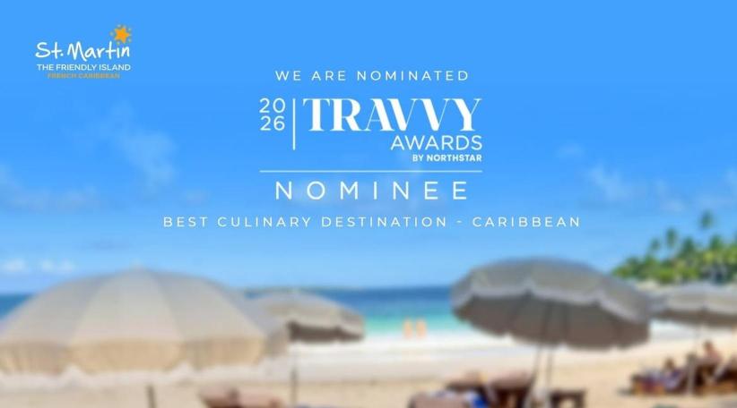 Saint Martin recibe la nominación como Mejor Destino Culinario del Caribe en los Travvy Awards 2026.