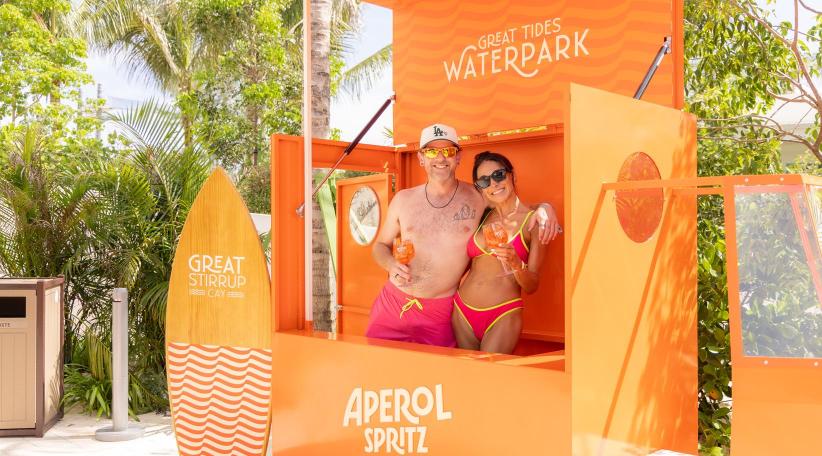 Norwegian Cruise Line inaugura o Great Tides Waterpark em Great Stirrup Cay, nas Bahamas.