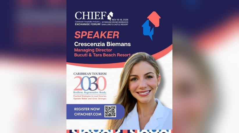 Bucuti &amp; Tara leva seu modelo de hotelaria sustentável ao CHIEF 2026 com a participação de Crescenzia Biemans.