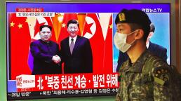 During the visit, Mr Kim assured his Chinese counterpart he was committed to giving up his nuclear weapons