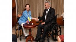 Michetti mantuvo hoy un encuentro con Lenín Moreno, presidente de Ecuador, con quien conversó sobre la agenda conjunta entre la Argentina y ese país respecto de temas de discapacidad. 
