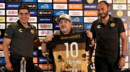 Maradona fue presentado como entrenador del club mexicano Dorados de Sinaloa