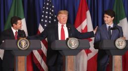 DONALD Trump, Mexican President Enrique Peña Nieto and Canadian President Justin Trudeau hailed the signing of a new free-trade deal