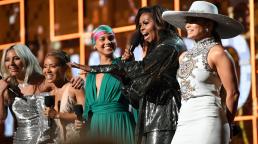 Grammys 2019: Kacey Musgraves wins Album of the Year on night that celebrated female artists. Michelle Obama’s surprise Grammys 2019