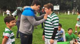 Bautista Delguy dio una clínica deportiva para chicos en el Club San Marcos de Monte grande