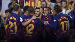 Barcelona le ganó a Betis con Messi en la platea