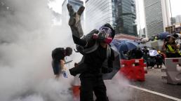 Hong Kong protests turn to chaos amid tear gas and petrol bombs