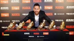 Messi recibe su sexta Bota de Oro a los 15 años de su debut con el Barça