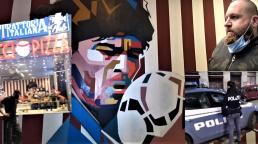 Estalla una bomba en el restaurante napolitano que hace pocos días inauguró mural de Maradona