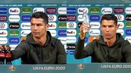 'Drink water': Cristiano Ronaldo removes Coca Cola bottles at Euro press conference