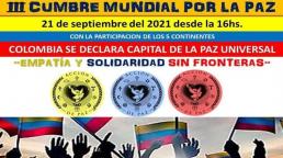 El Movimiento Acción de Paz anunció la realización en Colombia de la 3ra Cumbre Mundial por la Paz 