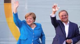 Angela Merkel has appeared at rallies alongside Armin Laschet in the last week of the campaign