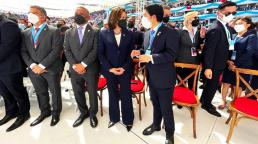 El vicepresidente de Taiwán, Lai Ching-te, ​​intercambió saludos con su homóloga estadounidense, Kamala Harris, en la ceremonia de toma de posesión de la presidenta de Honduras, Xiomara Castro, el jueves, la primera vez que los dos interactúan públicamente.