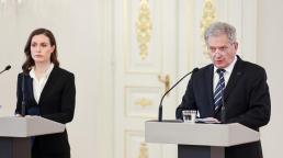 Sauli Niinistö and Sanna Marin make call after support in country for move trebles since Ukraine war. 