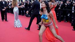 Topless Woman's Ukraine Protest On Cannes Red Carpet: "Stop Raping Us"