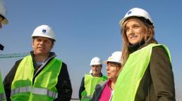 Malena Galmarini y Axel Kicillof visitaron la mega obra del Sistema Riachuelo
