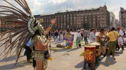 En la plaza del Zócalo de Ciudad de México celebran el aniversario 697 de la fundación de Tenochtitlan