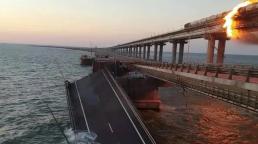 Truck bomb hits bridge to Crimea, hurts Russian supply lines