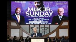 President Joe Biden told Americans to look towards Martin Luther King Jr.'s life for lessons on repairing their divisions, extremism and injustice, as he become the first sitting U.S. president to speak at a Sunday service in the civil rights leader's church in Atlanta.