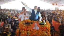 PM Modi sounds poll bugle at mega campaign in Davanagere, Karnataka