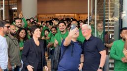 Apple opens first India store as fans show off vintage devices, take selfies