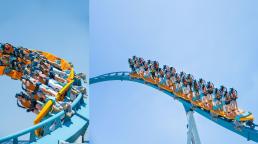 SeaWorld Orlando inauguró oficialmente su nueva atracción "Pipeline: The Surf Coaster" 