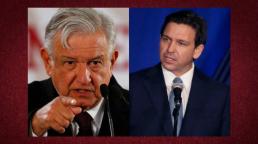 “Estamos en contra de la reforma migratoria de DeSantis, el gobernador de Florida, que está en contra de los migrantes, ni un voto a DeSantis, el que no quiere a su patria no quiere a su madre, ni un voto a quienes desprecian a los migrantes", expresó López Obrador 
