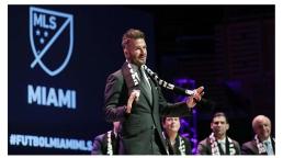 Beckham en la presentación del Inter Miami