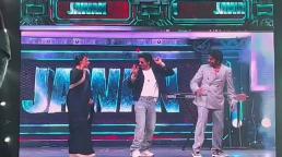 Shah Rukh Khan danced to Chennai Express' song with Priyamani and Sunil Grover at Jawan audio launch event in Chennai on August 30.