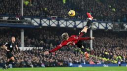 Impresionante gol de Garnacho en el triunfo del Manchester United frente al Everton