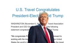 U.S. Travel Congratulates President-Elect Donald Trump