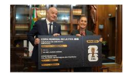 Claudia Sheinbaum recibe la Copa del Mundo de manos de Gianni Infantino rumbo al Mundial 2026