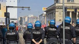 Milán vivió un sábado de máxima tensión con marchas enfrentadas por el Remigration Summit (foto: Pablo Munini).