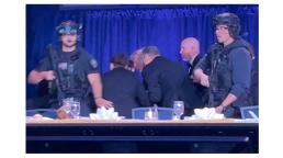 Donald Trump evacuated after shots fired at White House Correspondents’ Dinner.