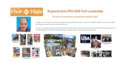 Destacada cobertura de Vivir de Viaje sobre el IPW 2026