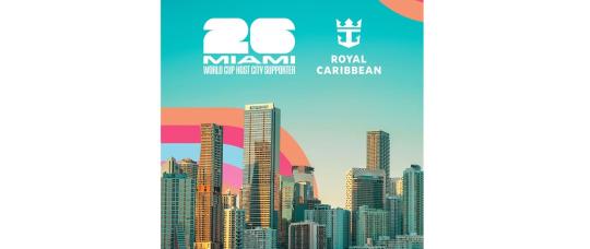Royal Caribbean es nombrado patrocinador oficial de Miami para el Mundial 2026.