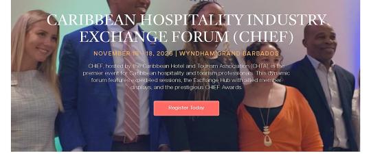 Barbados recibirá a los líderes del turismo caribeño durante CHIEF 2026.