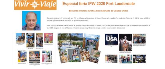 Destacada cobertura de Vivir de Viaje sobre el IPW 2026