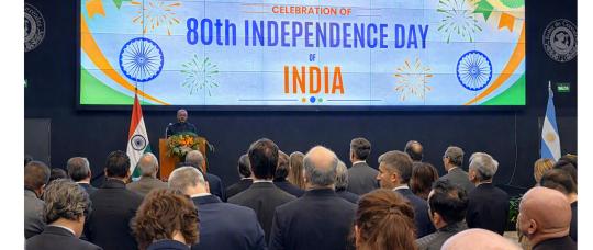 Celebration of India's 80th Independence Day.